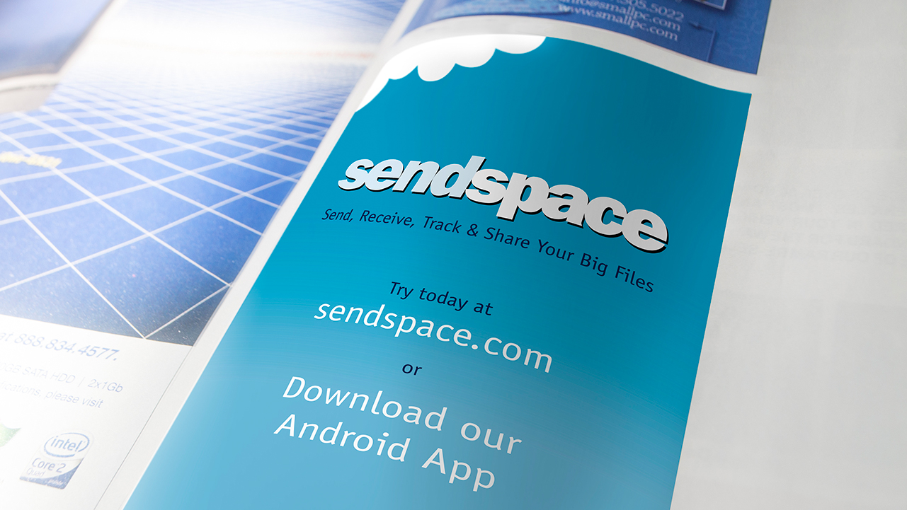 Sendspace Print Ad